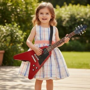 Carter's pink blue sleeveless a-line dress toddler size 3T
 b62